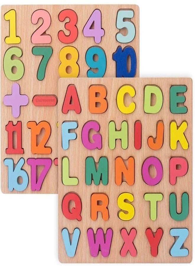 حروف أبجدية خشبية من كريزي باي (أحرف كبيرة ABCD + 1234 أرقام) ألعاب ألغاز للأطفال (متعددة الألوان) - Image 1